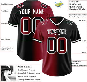 ชุดยูนิฟอร์มอเมริกันฟุตบอลพรีเมียมแบบสั่งทำพิเศษ ผ้าตาข่ายระบายอากาศ แขนสามส่วน ผ้าประสิทธิภาพสูง - Product Image 3