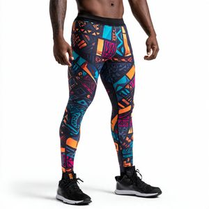Leggings de compression par sublimation pour le fitness et le yoga, pantalons ajustés unisexes pour le basketball - Product Image 6
