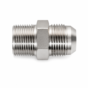 Conectores de tubo acampanados macho de acero inoxidable liso con técnica de forja a 37 grados, roscas NPT BSPP/BSPT, cabeza hexagonal acampanada - Product Image 2