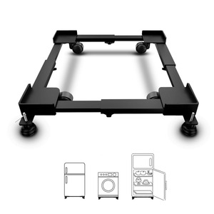 Adjustable Steel Modern Kitchen Gadget Washing Machine Stand <b>Frame</b> Wheels Refrigerator Base Rack Anti Vibration Mobile Appliance - Product Image 1