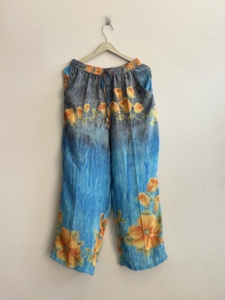 Indian Gypsy Silk <b>Harem</b> Pants Vintage Tie Dye Hand Embroidery Elastic Waist Yoga Comfortable <b>Trouser</b> Pajama - Product Image 2