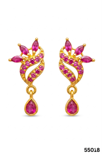 Moll jewellers ต่างหูสตั๊ดหรูหรา-กุหลาบทองและเงินคริสตัลพลอยเทียมชุบน้ำหนักเบาสวมใส่สบายเครื่องประดับแฟชั่นอินเทรนด์ - Product Image 2