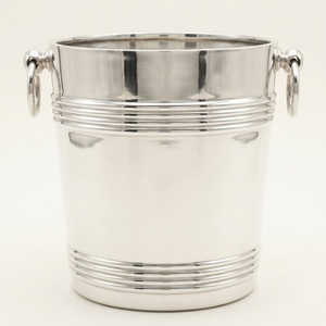 Modern Double Walled Wine Bucket Hammered Metal Champagne Chiller With Handles Durable Eco-Friendly Ice Pail For Home Decor - Product Image 4
