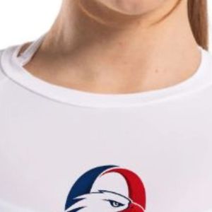 Camiseta Deportiva Blanca Ajustada de Manga Corta para Mujer, para Gimnasio, Fitness, Yoga, Entrenamiento, Ropa Deportiva Transpirable de Alto Rendimiento - Product Image 6