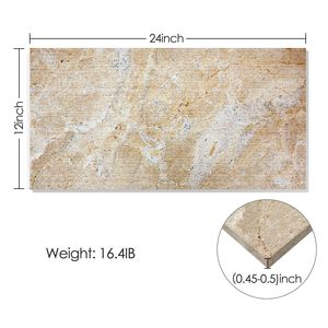 12*24 piastrelle da parete con Design scanalato 3D in marmo naturale oro giallo Beige - Product Image 5