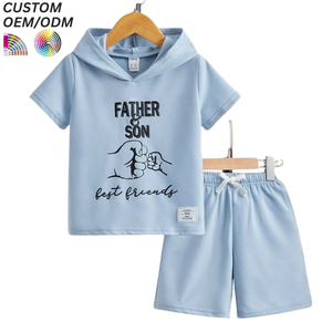 Conjunto de Ropa Premium para Niños de 2 Piezas, Atuendo Casual Infantil con Estampado Animal, Camiseta 100% Algodón y Pantalones Cortos/Joggers, Soporte OEM ODM, Venta al Por Mayor - Product Image 5