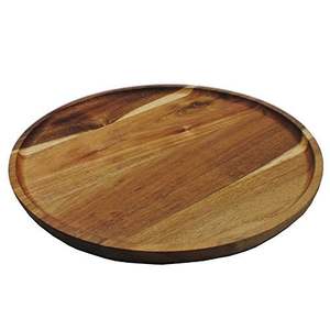 Stylish mango wood round <b>tray</b> for serving tea coffee <b>snacks</b> breakfast perfect for kitchen dining and restaurant use - Product Image 4