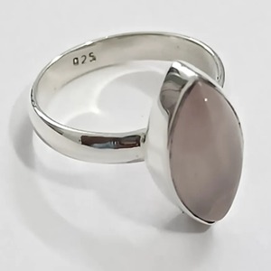 Rose <b>Quartz</b> Marquise 925 Sterling Silver Jewelry gift for her <b>Ring</b> bezel setting Handmade Rose <b>Quartz</b> Jewelry - Product Image 2