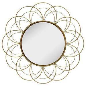 Metal Wave Antique Brass Monstera Leaf Handmade Eco-Friendly Durable <b>Framed</b> 4mm Thick Wall Mirror Modern Contemporary Design - Product Image 6