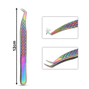 Pinces à épiler pour extensions de cils, haute précision, pointes affûtées, super adhérence, meilleures caractéristiques de travail, poignée diamant pour cils individuels - Product Image 1