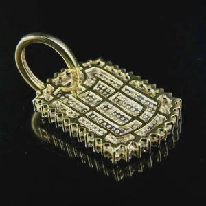 Pendentif Chien en Argent Sterling 925 Plaqué Rhodium avec Moissanite et Diamants, Style Hip Hop, Bijou Unisexe Bling-Bling - Product Image 4