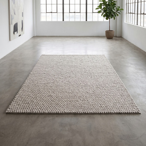 Tapis exclusif en laine bouclée tissée à la main, antidérapant, texturé, fait main, pour salon moderne, chambre et maison - Product Image 1