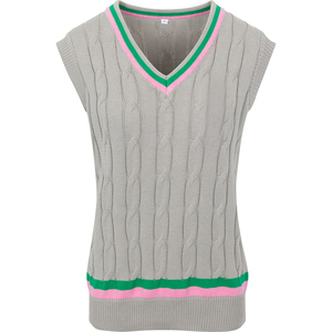 <b>Ladies</b> <b>Knit</b> Sweater Vest - Sleeveless V-Neck Cardigan - High Quality Soft Yarn Female Formal <b>Waistcoat</b> Breathable - Product Image 3