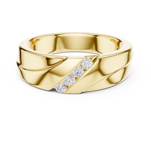 Men's Tiny Gleam Lab Grown Diamonds 14K Rose <b>Gold</b> Boho Stackable <b>Ring</b> <b>Set</b> for Daily Wear - Product Image 3