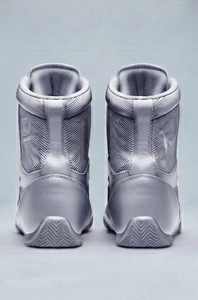 KLTW INT'L Chaussures de lutte montantes pour hommes, en PU argenté, doublure en maille, semelle extérieure en caoutchouc, baskets d'entraînement de combat pour la salle de sport et le ring - Product Image 2
