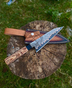 New Arrival Custom Handmade Copper Damascus Chef <b>Knife</b> Razor <b>Sharp</b> Blade Luxury Chef <b>Knife</b> for <b>Kitchen</b> Outdoor Gift Collection - Product Image 5