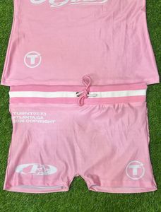 Ensemble deux pièces short et brassière sans manches sportif pour femme, en spandex, sublimation, style streetwear - Product Image 6