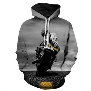 Nouveau pull d'hiver tendance pour homme, style course moto, imprimé numérique 3D, à capuche, 100 % coton molletonné, camouflage, haute qualité - Product Image 5