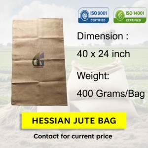 Sacs en toile de jute 40x24 pouces, 400g, pour emballage de 50kg de grains de café, sacs en toile de jute de qualité alimentaire, fournisseur Goodman Global Bangladesh - Product Image 2