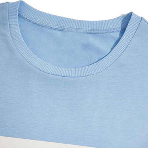 <b>Knitted</b> 100% Cotton Men's T-Shirt <b>Sets</b> Wholesale Breathable Summer Men's Shorts <b>Set</b> Custom Digital Printed Striped Streetwear - Product Image 5