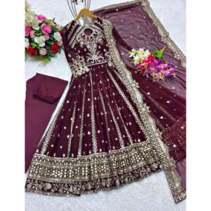 Robes de soirée de créateur, ensemble Pent Dupatta avec une élégante robe de soirée - Product Image 2