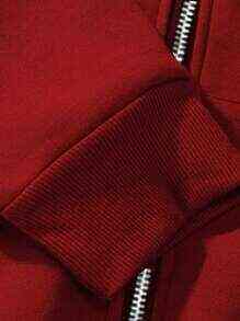 Sweat à capuche tendance avec fermeture éclair intégrale, devant respirant type masque, poignets côtelés et intérieur en polaire doux pour une chaleur optimale. - Product Image 2