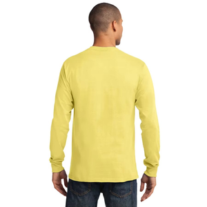 Camiseta de manga larga para hombre de alta calidad, hecha de 100% algodón, negra, con cuello redondo y grueso, del fabricante. - Product Image 4