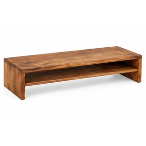 Mango Wood <b>Monitor</b> <b>Riser</b> Teak Natural | Handcrafted Wooden Desk Organizer Wholesale - Product Image 1