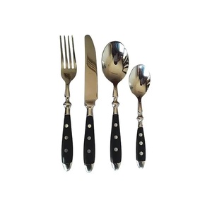 Ensemble de couverts de luxe personnalisés pour restaurant, cuillère, fourchette, couteau, en acier inoxydable argenté, pour usage hôtelier - Product Image 4