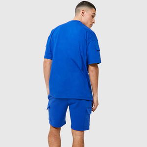 Ensemble T-shirt et short pour homme, coupe slim, imprimé, respirant, décontracté, mode streetwear d'été, vêtements de plage - Product Image 4