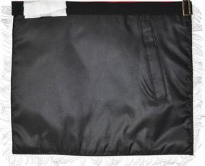 Delantal Rojo de Maestro Masón de la Logia Azul Masónica con Bordado Plateado a Máquina, Hecho con Piel de Cordero de Primera Calidad - Product Image 2