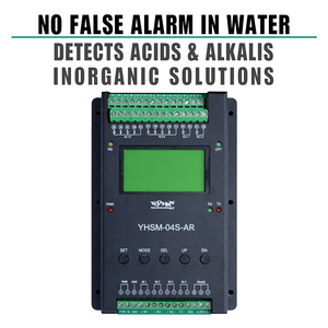Module de contrôle de détection de fuites à 4 canaux pour acides et alcalis |   RS-485 Modbus |   Système d'alarme de fuite de produits chimiques industriels - Product Image 2