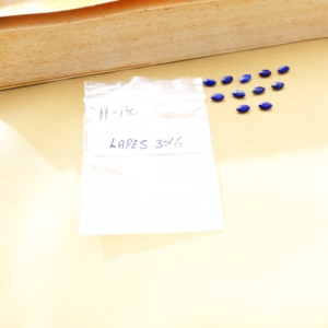 Pierre précieuse naturelle Lapis Lazuli bleu royal facetté taille marquise 3x6mm, 100% naturelle, pierres brutes certifiées par un tiers, Rajasthan - Product Image 5
