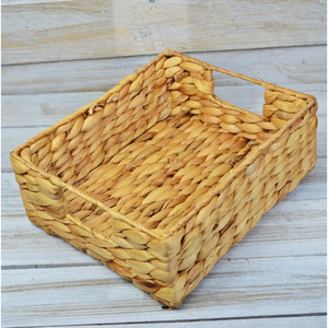 Natural Rattan Storage <b>Baskets</b> Rectangle With Handles For Clothings Neatening Simple Style Refined Natural Rattan <b>Breads</b> <b>Baskets</b> - Product Image 4