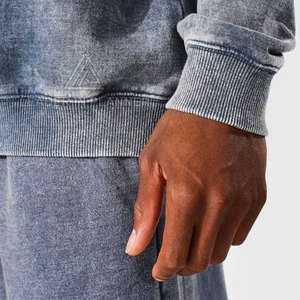 Sudadera Básica para Hombre con Lavado Ácido, Venta Directa de Fábrica 2026, Sudadera Básica con Lavado Ácido y Logotipo Personalizado para Hombre - Product Image 6