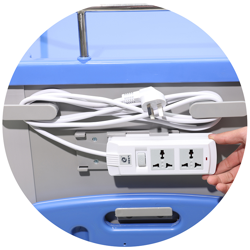 MN-EC001 Hospital Furniture ABS Emergency Trolley Cart with IV pole