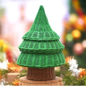 Cesta de Mimbre Tejida a Mano de la Mejor Calidad para Árbol de Navidad, Cajas de Almacenamiento para Regalos de Navidad, Estilo Vintage, la Mejor Opción para Regalo de Navidad - Product Image 2