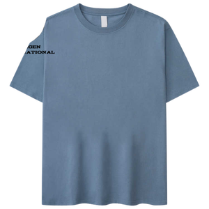 T-shirt rouge pour homme à manches courtes, 100 % coton, col rond, coupe classique, jersey tricoté décontracté, logo imprimé sur la manche gauche - Product Image 4