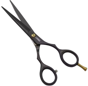 Ciseaux de coiffure professionnels droits et affûtés en acier inoxydable à long manche pour barbiers et coiffeurs de salon - Product Image 1