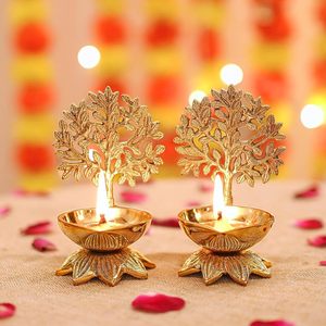 Brass Kalpvriksha Incense Burner Handcrafted Eco-Friendly Religious <b>Tree</b> Art Deco <b>Tabletop</b> Decor Diwali Home Festival Oud Vedela - Product Image 1