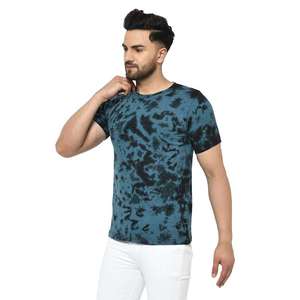 Camiseta de Manga Corta para Hombre, Premium, Color Sólido, Tie Dye, 100% Algodón, Secado Rápido, Transpirable, Informal, para Fitness - Product Image 3