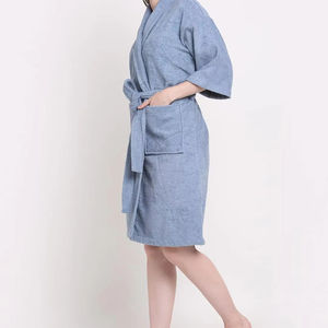 Albornoz de cuello chal Unisex de algodón 100% de lujo, cuello chal de Albornoz de peso grueso de algodón 100% - Product Image 1