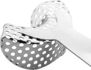 Juego Profesional de 2 Bandejas Metálicas para Impresiones Dentales |   Kit de Soporte para Dientes Superiores e Inferiores de Acero Inoxidable Estilo Anterior - Product Image 6