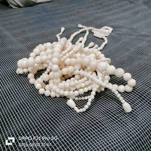 Tasbih de hueso natural hecho a mano por Whimsy Art Craft - Product Image 4