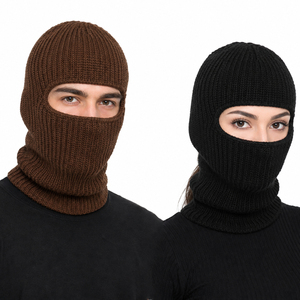 Pasamontañas de Punto Unisex, Máscara Facial Completa para Invierno, Uso en Exteriores, 100% Acrílico, Cálida, para Esquí, para Adultos, Circunferencia de Cabeza 56-58CM - Product Image 1