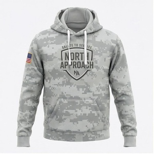 Sweat à capuche camouflage North Approach pour homme, coupe classique, imprimé, avec poches, respirant, style décontracté automne - Product Image 1