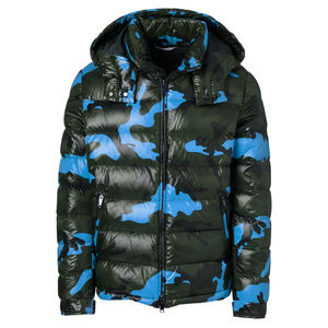 Blouson matelassé camouflage en gros, rouge et noir, imprimé personnalisé, coupe-vent, imperméable, avec capuche, rembourré, pour l'extérieur, du fabricant - Product Image 4
