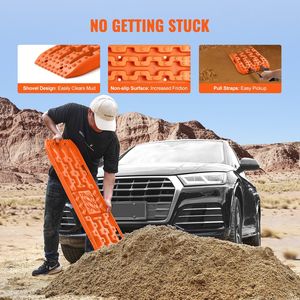 Tablas de Tracción de 10 Toneladas de Material PP para Recuperación de Vehículos Todoterreno/Autos/Camionetas/SUVs/RV, Tapetes de Tracción para Neumáticos, Par de Rampas y Escaleras - Product Image 5