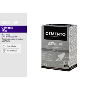 Cemento Criscolor 1Kg Grigio per Riparazioni e Intonacature - Product Image 1