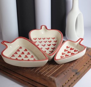 Pottery Contemporary Shiny Glazed Durable Serving Tray <b>Ceramic</b> Leaf <b>Plates</b> Set Handcrafted Eco-Friendly Dishwasher - Product Image 3